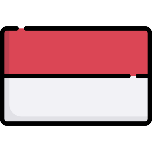 Flat icon of the Indonesian flag