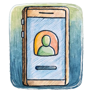 Illustration of a smartphone screen showing a contact profile picture, representing Caller ID functionality.