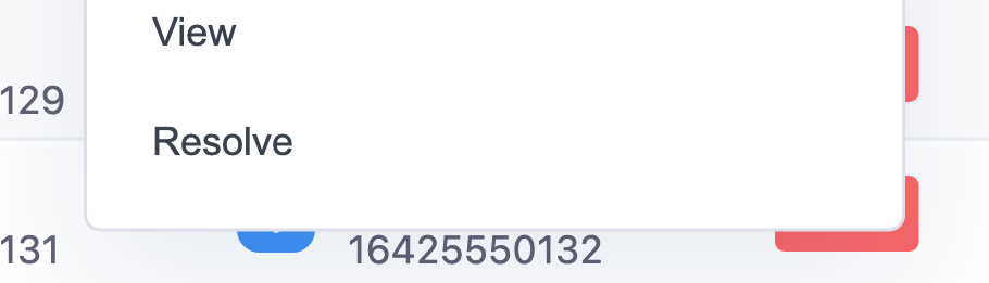 Manual call resolution interface