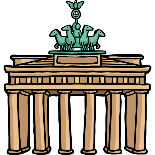 Flat icon of the Brandenburg Gate in Berlin