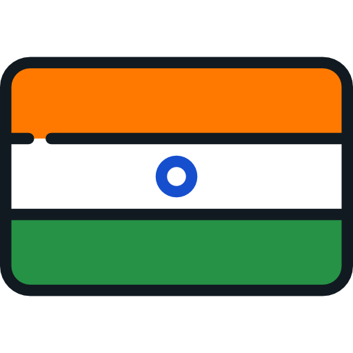 Flat icon of the India flag