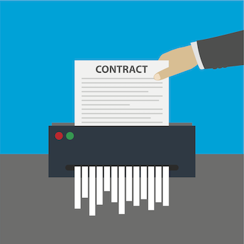 Contract being shredded
