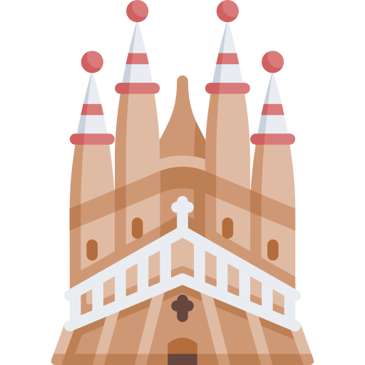 Digital drawing of the La Sagrada Familia in Barcelona