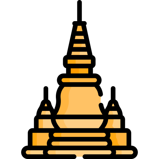Digital drawing of the Wat Phra Kaew in Thailand